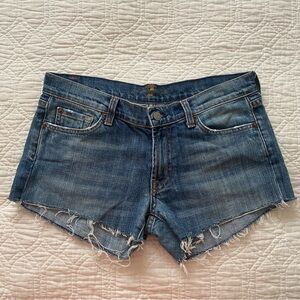 Vintage 7 FOR ALL MANKIND Denim Jean Cut Off Shorts Size 28